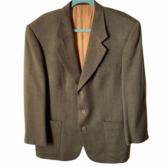 Men's 💯% Wool Suit Jacket Sz 42R - Picture 1 of 14